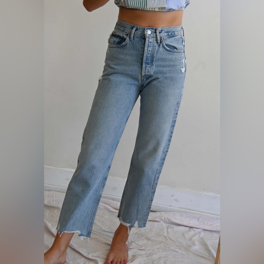 Agolde 90s Crop Mid Rise Loose Straight Jeans